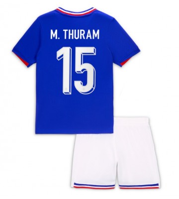 Frankrike Marcus Thuram #15 Hemmatröja Barn EM 2024 Kortärmad (+ Korta byxor)